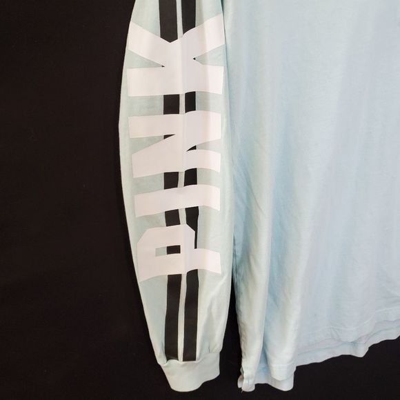 Victoria Secret PINK Blue Pullover Hoodie Top Size Small - Picture 3 of 7